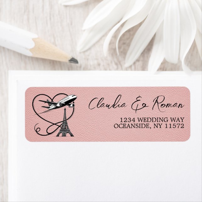Etiqueta Pink Paris Passport (In situ)