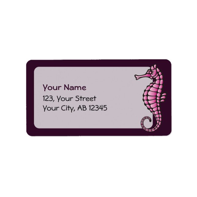 Etiqueta Pink Seahorse (Frente)
