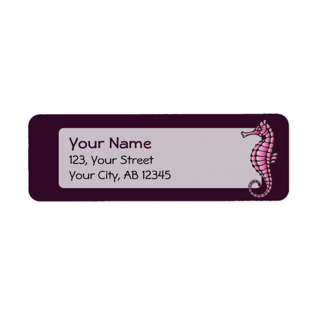 Etiqueta Pink Seahorse (Frente)