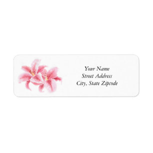 Etiqueta Pink Stargazer Lilies