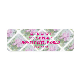 ETIQUETA PINK TROPICAL ORCHID RETURN ADDRESS LABELS