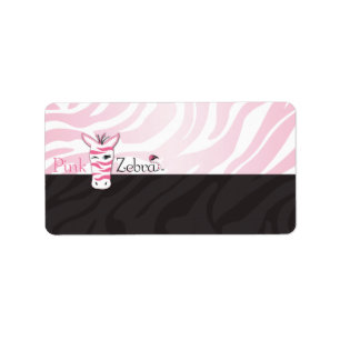 Etiqueta Pink Zebra Blank