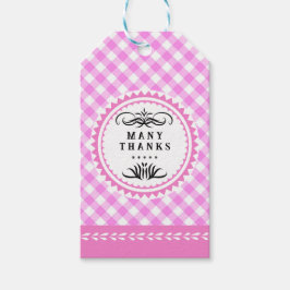 Etiqueta Pinky Pink Gingham Gift
