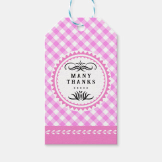 Etiqueta Pinky Pink Gingham Gift