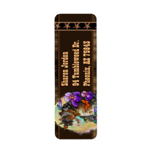 Etiqueta Pintar caballo Mustang con el laboratorio de Iris 