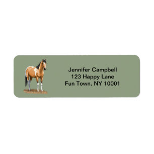 Etiqueta Pinto Pinto Paint Caballo Staillion