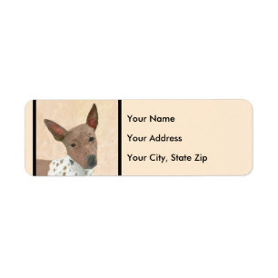 Etiqueta Pintura de American Hairless Terrier - Arte de Per