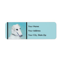 Pintura de Borzoi (blanco) - Arte de perro origina