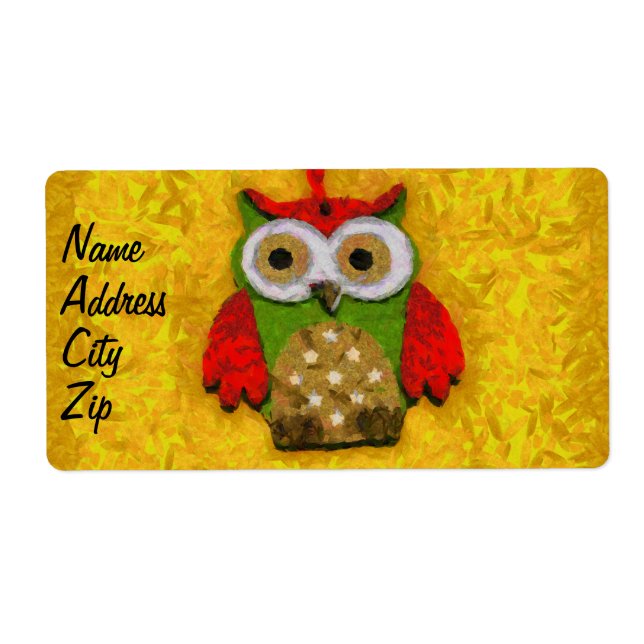 Etiqueta Pintura de búho (Frente)