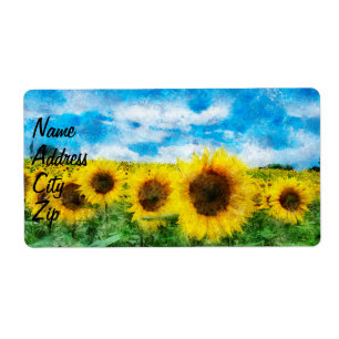Etiqueta Pintura de girasoles