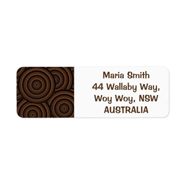 Etiqueta Pintura de punto aborigen (Frente)