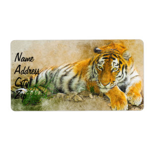 Etiqueta Pintura de tigre