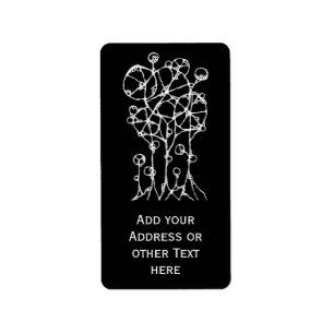 Etiqueta Pintura manual - Resumen de grupo de árbol 2