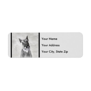 Etiqueta Pintura Schnauzer (gigante) - Arte de perros