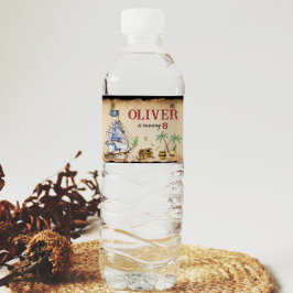Etiqueta pirata de botellas de agua de cumpleaños