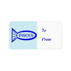 Etiqueta Pisces Star Sign Fish Present Labels
