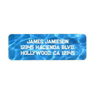 Etiqueta Piscina azul Aqua Photo Sport