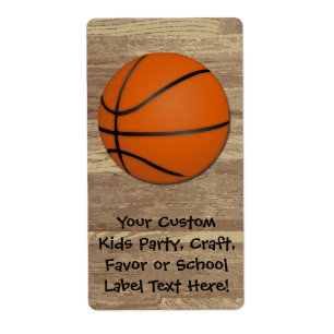 Etiqueta Piso personalizado de madera del baloncesto
