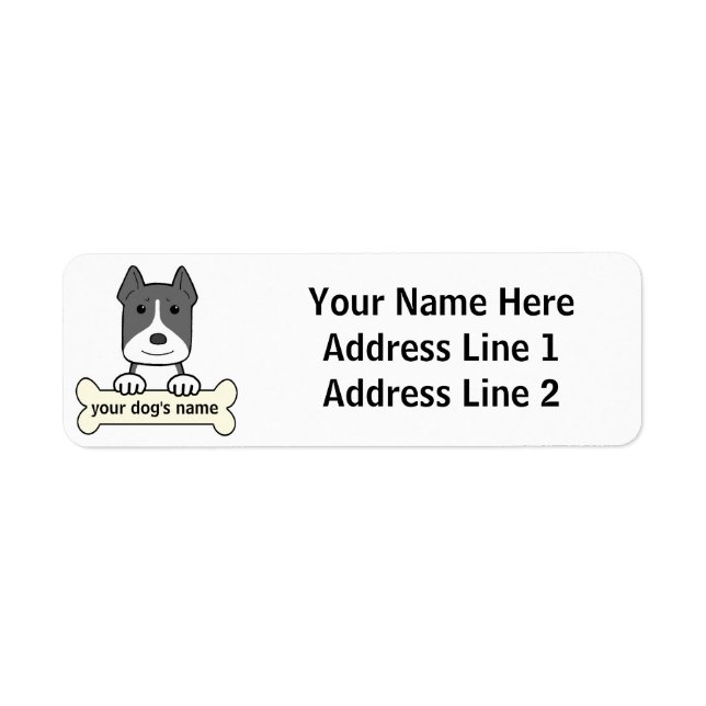 Etiqueta Pitbull personalizado (Frente)