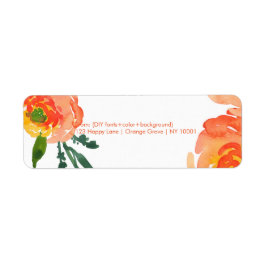 Etiqueta PixDezines acuarela floral/ranunculus/DIY