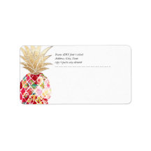 PixDezines Aloha Pineapple+acuarela floral