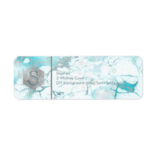 Etiqueta PixDezines Bar Mitzvah Honeycomb+Marble Azul