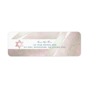 Etiqueta PixDezines Brush Platinum+Blush Pink Mitzvah