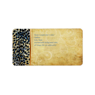 Etiqueta PixDezines chita azul vintage