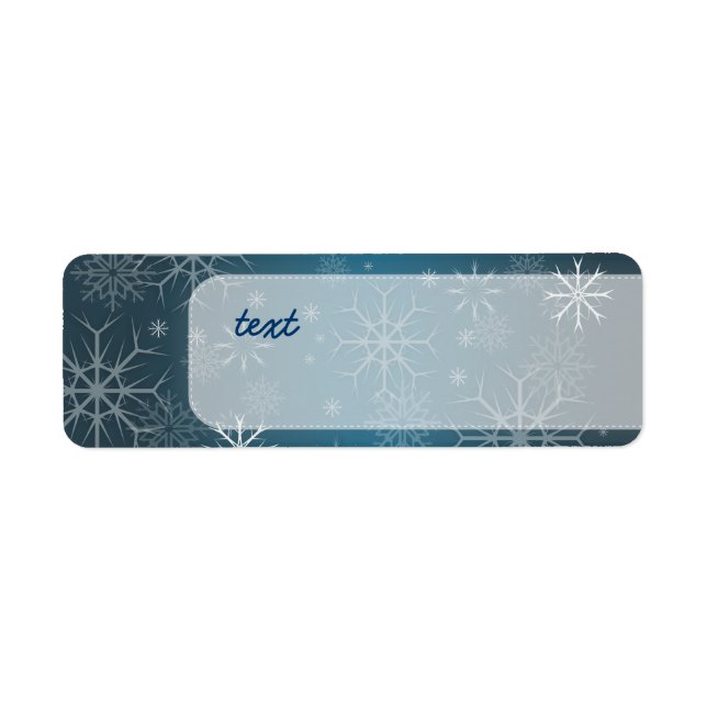 Etiqueta PixDezines Copos de nieve Blanco + Verde (Frente)