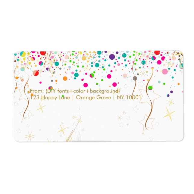 Etiqueta PixDezines deslumbrante arco iris/fondo DIY (Frente)