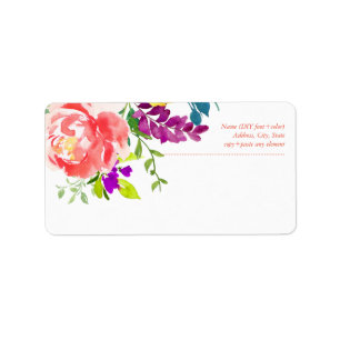 Etiqueta PixDezines Floral en Acuarela/Fondo Antiguo