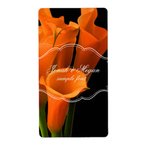 Etiqueta PixDezines naranja calila lily/DIY color de fondo!