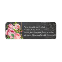 PixDezines pizarra+rosas vintage