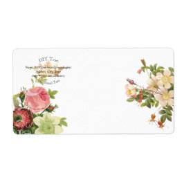 Etiqueta PixDezines Redoute Vintage Rosas/Gold Crown