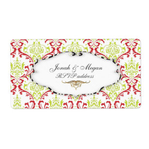 Etiqueta PixDezines Rossi Damask NAVIDADES