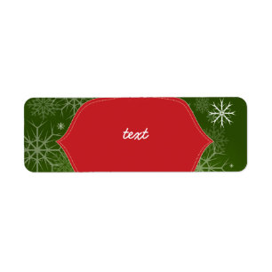 Etiqueta PixDezines Snowflakes White + Green