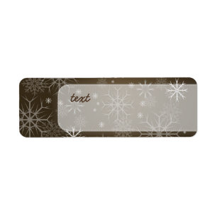 Etiqueta PixDezines Snowflakes White + Mocha