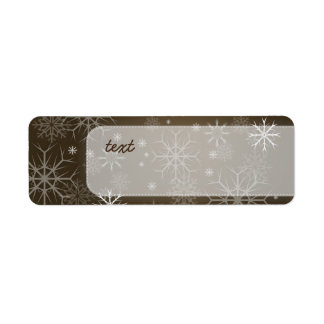 Etiqueta PixDezines Snowflakes White + Mocha