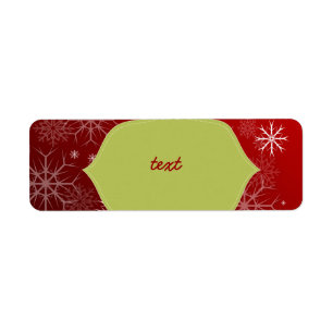 Etiqueta PixDezines Snowflakes White + Red