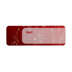 Etiqueta PixDezines Snowflakes White + Red