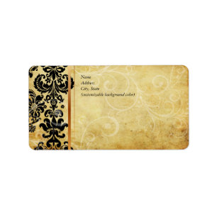 Etiqueta PixDezines vintage isabella damask