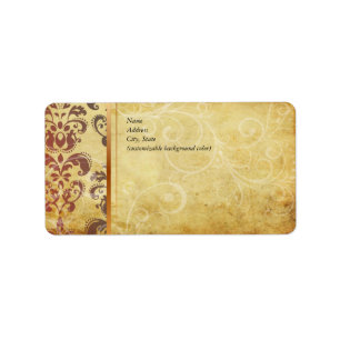 Etiqueta PixDezines vintage lys damasco