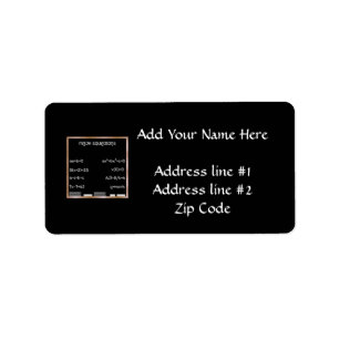 Etiqueta Pizarra con ecuaciones de la matemáticas