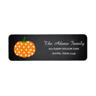 Etiqueta Pizarra personalizada de Halloween poca calabaza