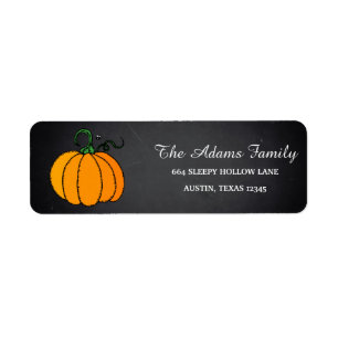 Etiqueta Pizarra personalizada de Halloween poca calabaza