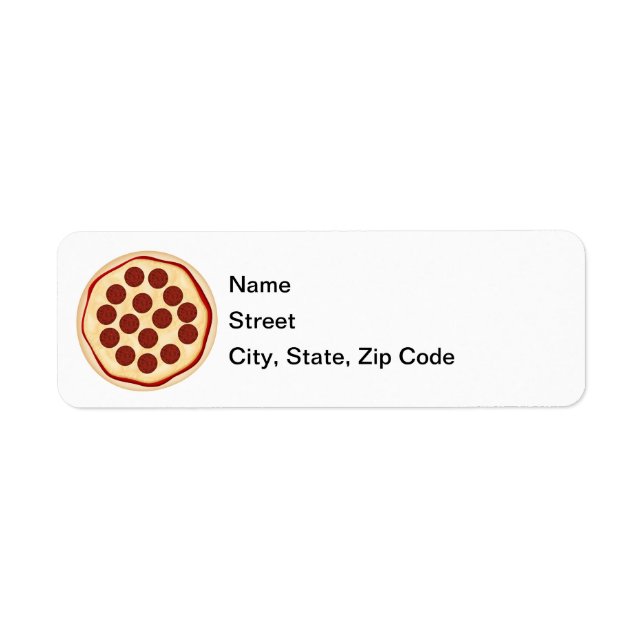Etiqueta Pizza con pepperoni (Frente)