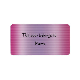 Etiqueta Placa de libro con las rayas modernas