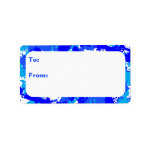 Etiqueta Placa de pintura azul