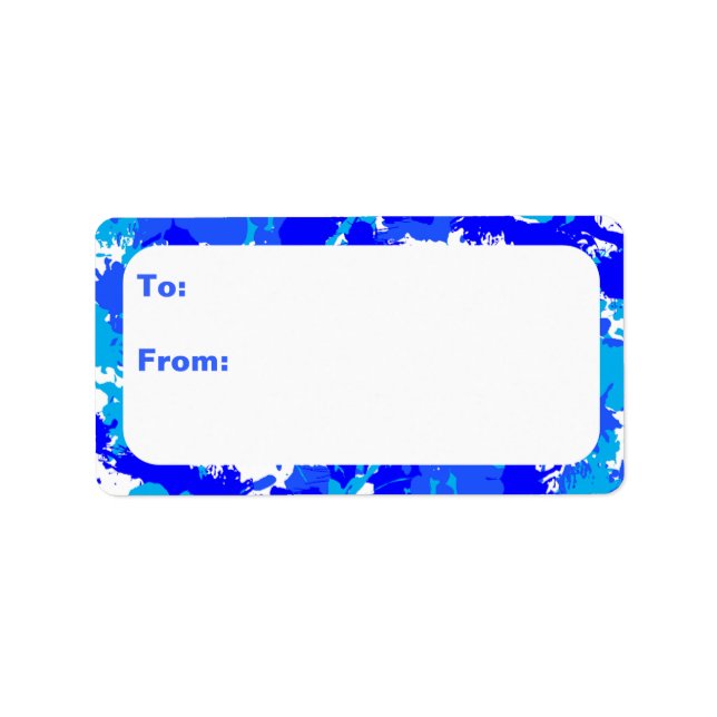 Etiqueta Placa de pintura azul (Frente)