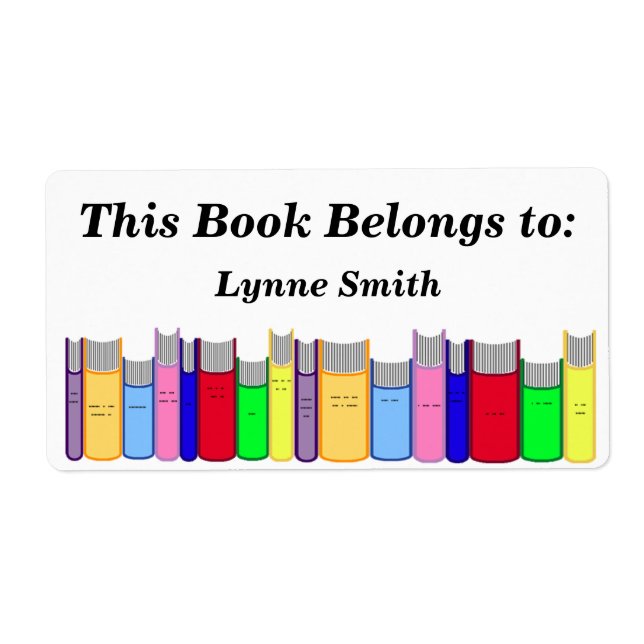 Etiqueta Placa del libro (Frente)